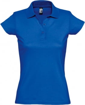 Рубашка поло женская Prescott women 170, ярко-синяя (royal) купить с нанесением логотипа оптом на заказ в интернет-магазине Санкт-Петербург