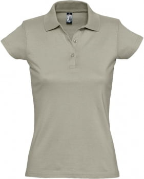 Рубашка поло женская Prescott women 170, хаки купить с нанесением логотипа оптом на заказ в интернет-магазине Санкт-Петербург