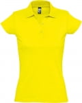 Рубашка поло женская Prescott women 170, желтая (лимонная)
