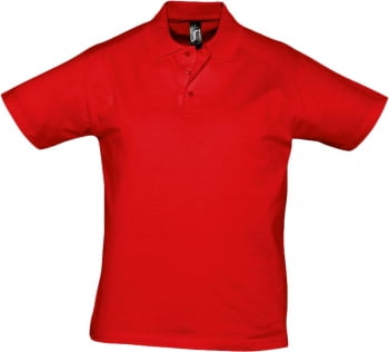 Рубашка поло мужская Prescott men 170, красная купить с нанесением логотипа оптом на заказ в интернет-магазине Санкт-Петербург