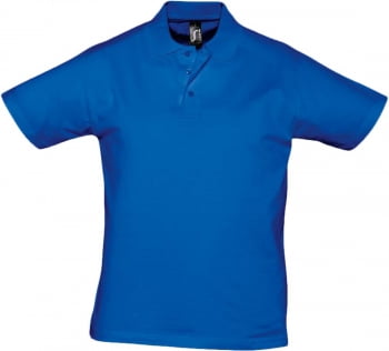 Рубашка поло мужская Prescott men 170, ярко-синяя купить с нанесением логотипа оптом на заказ в интернет-магазине Санкт-Петербург