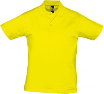 Рубашка поло мужская Prescott men 170, желтая (лимонная) купить с нанесением логотипа оптом на заказ в интернет-магазине Санкт-Петербург