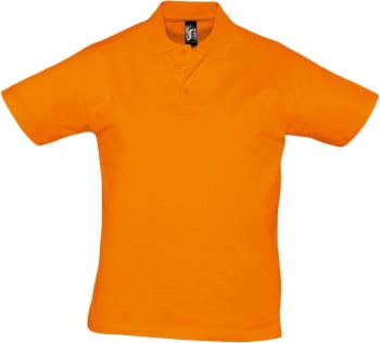 Рубашка поло мужская Prescott men 170, оранжевая купить с нанесением логотипа оптом на заказ в интернет-магазине Санкт-Петербург