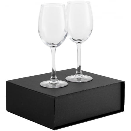 Набор бокалов для вина Wine House, черный купить с нанесением логотипа оптом на заказ в интернет-магазине Санкт-Петербург