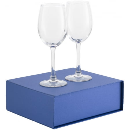 Набор бокалов для вина Wine House, синий купить с нанесением логотипа оптом на заказ в интернет-магазине Санкт-Петербург