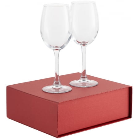 Набор бокалов для вина Wine House, красный купить с нанесением логотипа оптом на заказ в интернет-магазине Санкт-Петербург