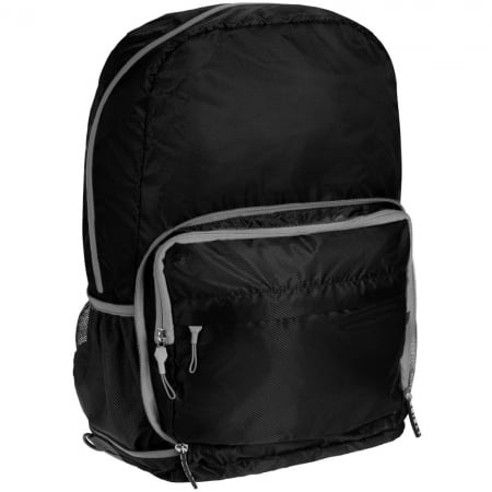 Складной рюкзак Torren, черный купить с нанесением логотипа оптом на заказ в интернет-магазине Санкт-Петербург