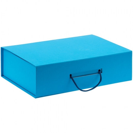 Коробка Case, подарочная, голубая купить с нанесением логотипа оптом на заказ в интернет-магазине Санкт-Петербург