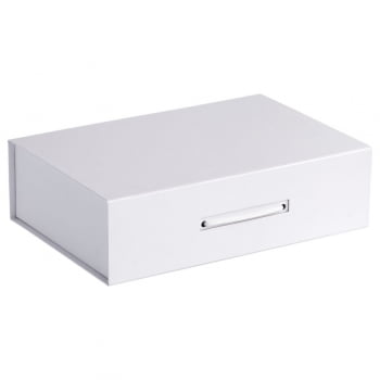 Коробка Case, подарочная, белая купить с нанесением логотипа оптом на заказ в интернет-магазине Санкт-Петербург