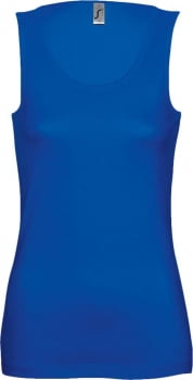 Майка женская JANE 150, ярко-синяя купить с нанесением логотипа оптом на заказ в интернет-магазине Санкт-Петербург