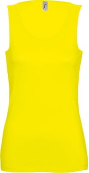 Майка женская JANE 150, желтая (лимонная) купить с нанесением логотипа оптом на заказ в интернет-магазине Санкт-Петербург