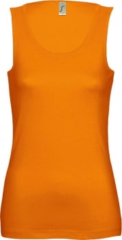 Майка женская JANE 150, оранжевая купить с нанесением логотипа оптом на заказ в интернет-магазине Санкт-Петербург