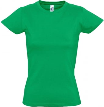 Футболка женская Imperial women 190, ярко-зеленая купить с нанесением логотипа оптом на заказ в интернет-магазине Санкт-Петербург