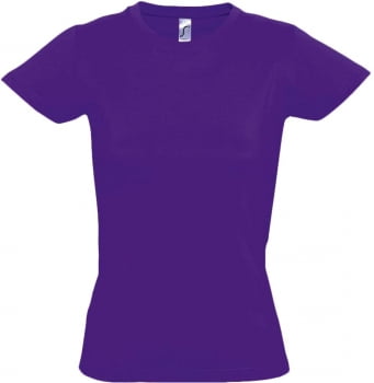 Футболка женская Imperial women 190, темно-фиолетовая купить с нанесением логотипа оптом на заказ в интернет-магазине Санкт-Петербург