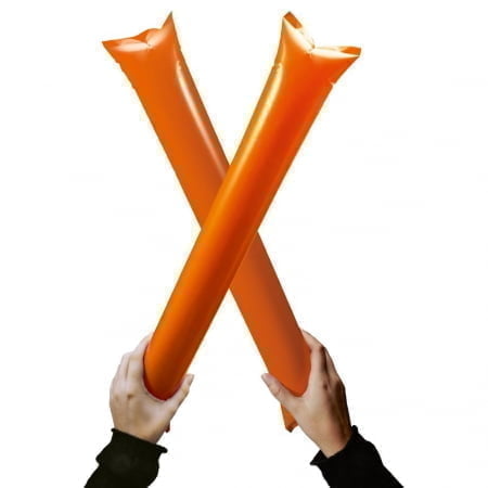 Палки-стучалки для болельщиков Hip-Hip, оранжевые купить с нанесением логотипа оптом на заказ в интернет-магазине Санкт-Петербург