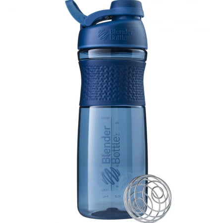 Спортивный шейкер SportMixer Twist Cap, большой, синий купить с нанесением логотипа оптом на заказ в интернет-магазине Санкт-Петербург