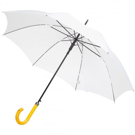 Зонт-трость LockWood, белый купить с нанесением логотипа оптом на заказ в интернет-магазине Санкт-Петербург