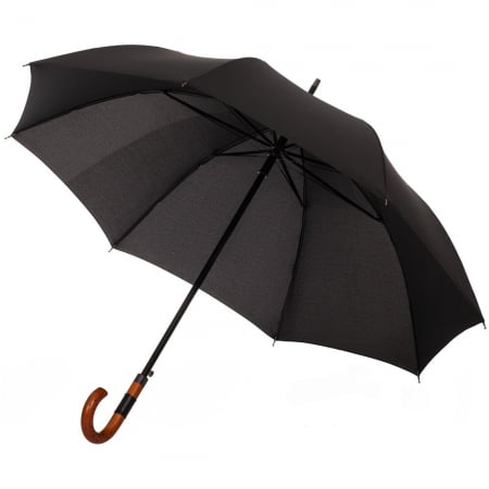 Зонт трость Rainhard, черный купить с нанесением логотипа оптом на заказ в интернет-магазине Санкт-Петербург