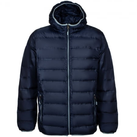 Куртка пуховая мужская Tarner Comfort, темно-синяя купить с нанесением логотипа оптом на заказ в интернет-магазине Санкт-Петербург