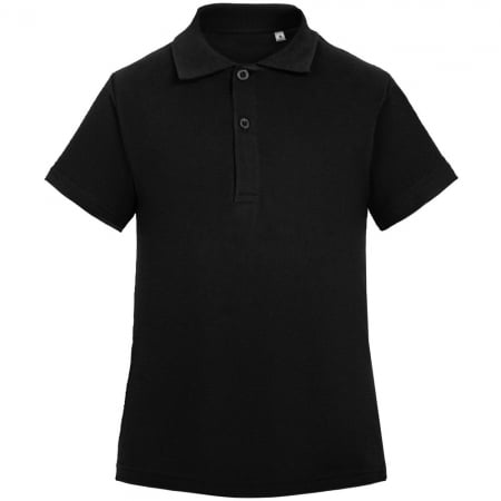 Рубашка поло детская Virma Kids, черная купить с нанесением логотипа оптом на заказ в интернет-магазине Санкт-Петербург