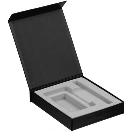 Коробка Latern для аккумулятора и ручки, черная купить с нанесением логотипа оптом на заказ в интернет-магазине Санкт-Петербург