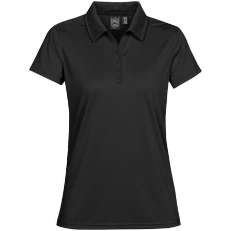 Рубашка поло женская Eclipse H2X-Dry, черная купить с нанесением логотипа оптом на заказ в интернет-магазине Санкт-Петербург
