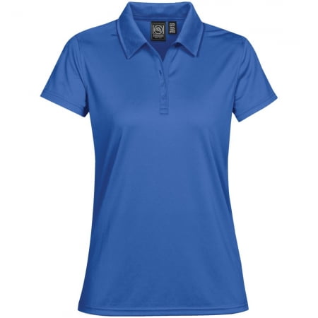 Рубашка поло женская Eclipse H2X-Dry, синяя купить с нанесением логотипа оптом на заказ в интернет-магазине Санкт-Петербург