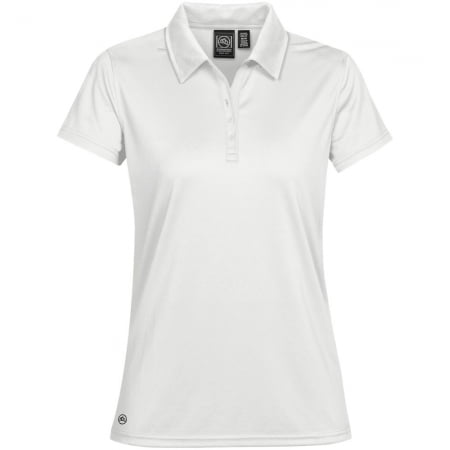 Рубашка поло женская Eclipse H2X-Dry, белая купить с нанесением логотипа оптом на заказ в интернет-магазине Санкт-Петербург