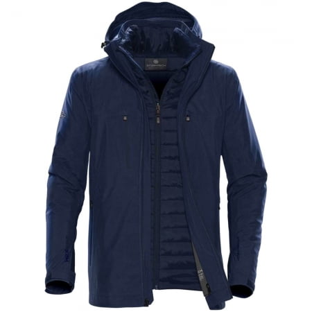 Куртка-трансформер мужская Matrix, темно-синяя купить с нанесением логотипа оптом на заказ в интернет-магазине Санкт-Петербург