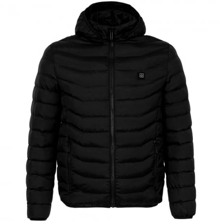 Куртка с подогревом Thermalli Chamonix, черная купить с нанесением логотипа оптом на заказ в интернет-магазине Санкт-Петербург