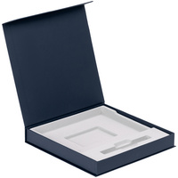 Коробка Memoria под ежедневник и ручку, синяя купить с нанесением логотипа оптом на заказ в интернет-магазине Санкт-Петербург