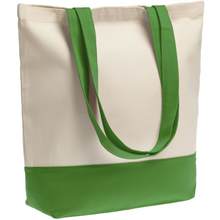 Холщовая сумка Shopaholic, ярко-зеленая купить с нанесением логотипа оптом на заказ в интернет-магазине Санкт-Петербург