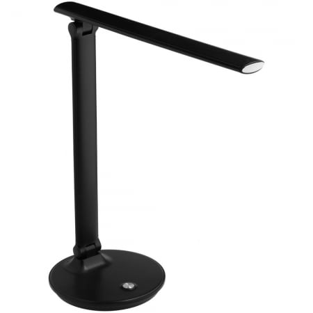 Лампа настольная светодиодная Time's Up, черная купить с нанесением логотипа оптом на заказ в интернет-магазине Санкт-Петербург