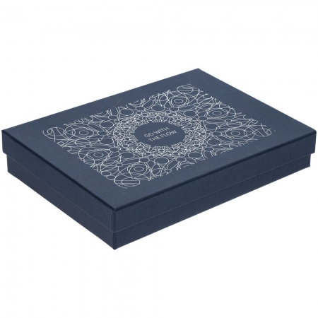 Коробка Go With The Flow, синяя купить с нанесением логотипа оптом на заказ в интернет-магазине Санкт-Петербург
