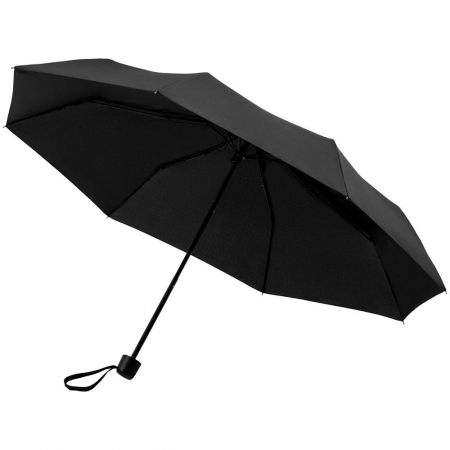 Зонт складной Hit Mini ver.2, черный купить с нанесением логотипа оптом на заказ в интернет-магазине Санкт-Петербург