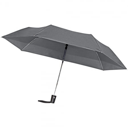 Зонт складной Hit Mini AC, серый купить с нанесением логотипа оптом на заказ в интернет-магазине Санкт-Петербург