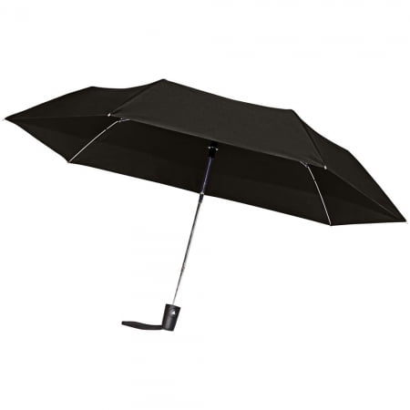 Зонт складной Hit Mini AC, черный купить с нанесением логотипа оптом на заказ в интернет-магазине Санкт-Петербург