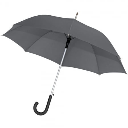 Зонт-трость Alu AC, серый купить с нанесением логотипа оптом на заказ в интернет-магазине Санкт-Петербург