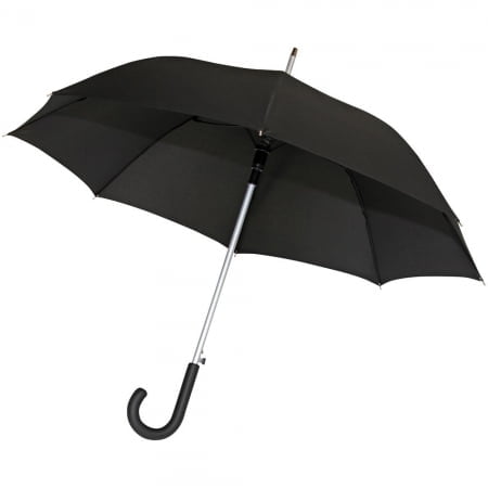 Зонт-трость Alu AC, черный купить с нанесением логотипа оптом на заказ в интернет-магазине Санкт-Петербург