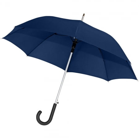 Зонт-трость Alu AC, темно-синий купить с нанесением логотипа оптом на заказ в интернет-магазине Санкт-Петербург