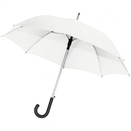 Зонт-трость Alu AC,белый купить с нанесением логотипа оптом на заказ в интернет-магазине Санкт-Петербург
