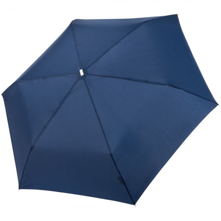 Зонт складной Fiber Alu Flach, темно-синий купить с нанесением логотипа оптом на заказ в интернет-магазине Санкт-Петербург