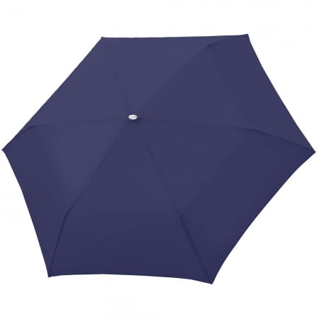 Зонт складной Carbonsteel Slim, темно-синий купить с нанесением логотипа оптом на заказ в интернет-магазине Санкт-Петербург