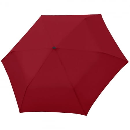 Зонт складной Carbonsteel Slim, красный купить с нанесением логотипа оптом на заказ в интернет-магазине Санкт-Петербург