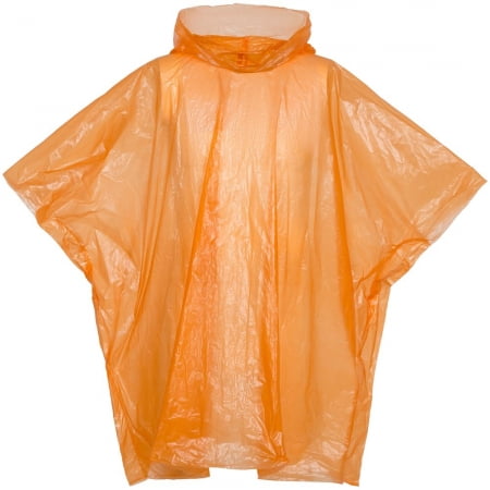 Дождевик-пончо RainProof, оранжевый купить с нанесением логотипа оптом на заказ в интернет-магазине Санкт-Петербург