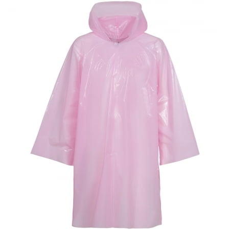 Дождевик-плащ CloudTime, розовый купить с нанесением логотипа оптом на заказ в интернет-магазине Санкт-Петербург