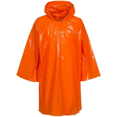 Дождевик-плащ CloudTime, оранжевый купить с нанесением логотипа оптом на заказ в интернет-магазине Санкт-Петербург