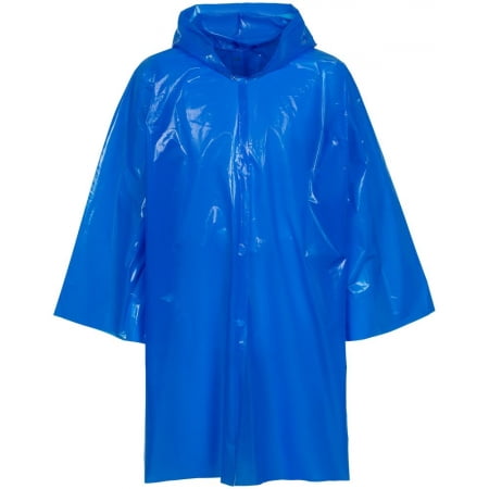 Дождевик-плащ CloudTime, синий купить с нанесением логотипа оптом на заказ в интернет-магазине Санкт-Петербург