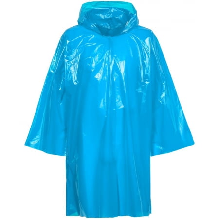 Дождевик-плащ CloudTime, голубой купить с нанесением логотипа оптом на заказ в интернет-магазине Санкт-Петербург