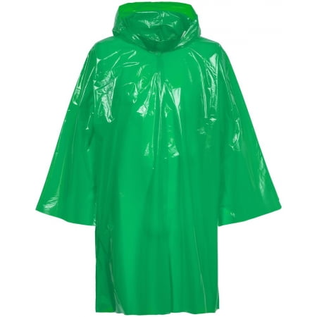 Дождевик-плащ CloudTime, зеленый купить с нанесением логотипа оптом на заказ в интернет-магазине Санкт-Петербург